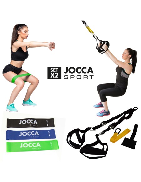 Pacote de treinamento Jocca: Suspensão TRX e 3 bandas de...
