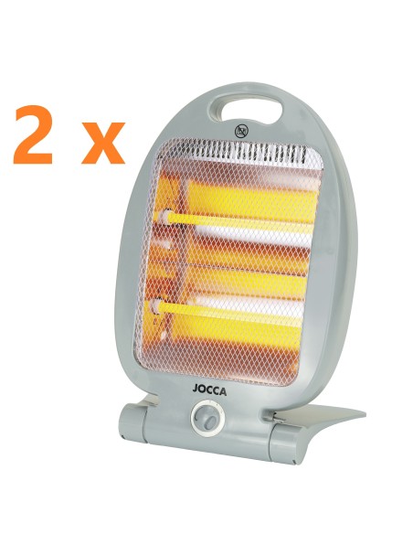 SET 2 ELECTRIC HEATERS WITH QUARTZ BARS