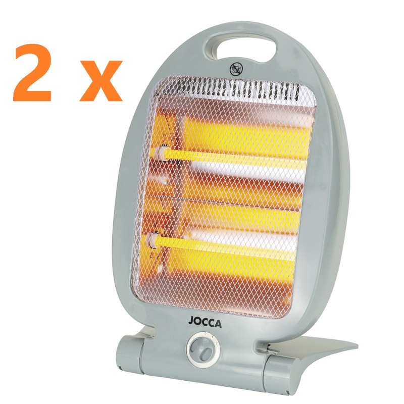 SET 2 ELECTRIC HEATERS WITH QUARTZ BARS