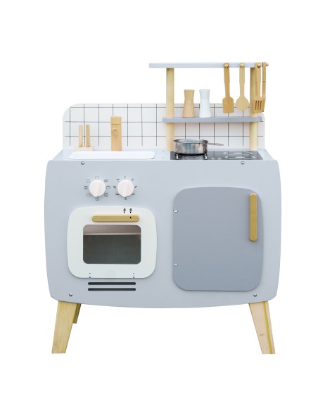 COCINA INFANTIL DE MADERA CON ACCESORIOS 2