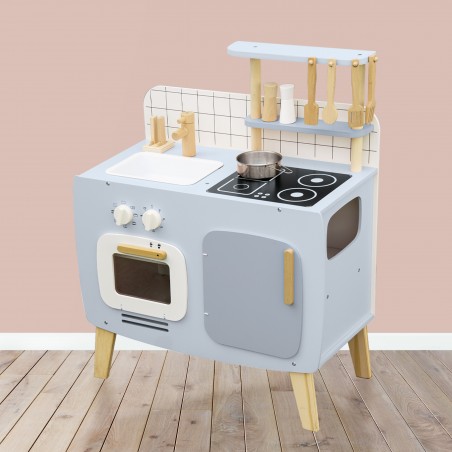 Cucina per bambini in legno con accessori