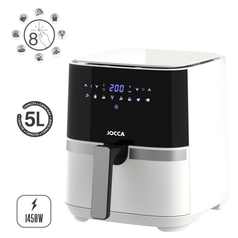 Hvid 5L Digital Air Fryer - Square