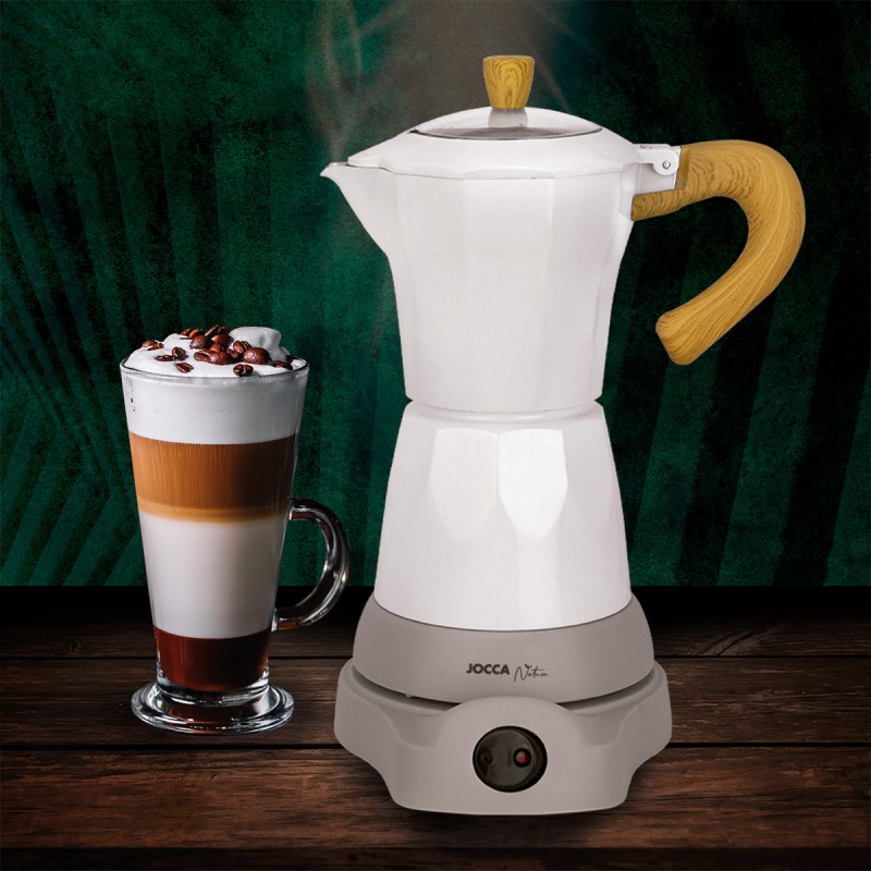 Elektrisk italiensk kaffemaskine natur