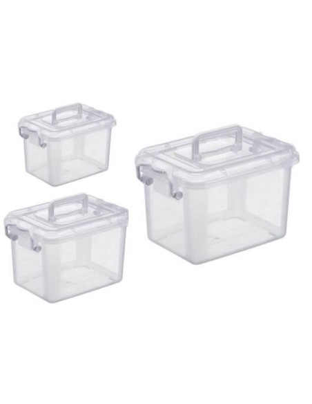 Tres cajas de almacenamiento