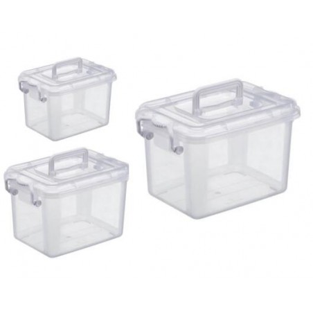 Trois boîtes de rangement