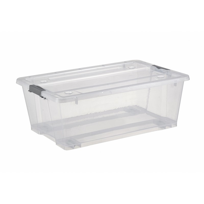 30 l cutie de depozitare din plastic cu cleme mari