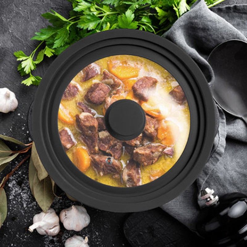 Tapa de cristal con silicona