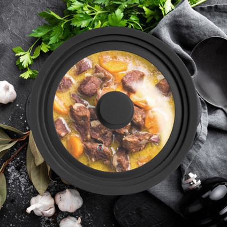 Szklana pokrywa z silikonem