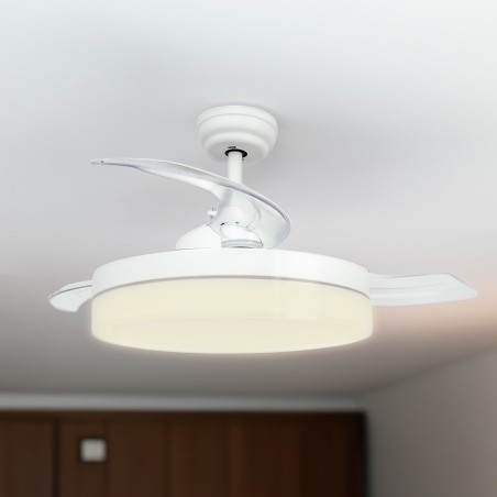 Mennyezeti ventilátor könnyű és visszahúzható pengékkel