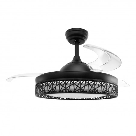 Ventilador de teto com lâminas leves e retráteis