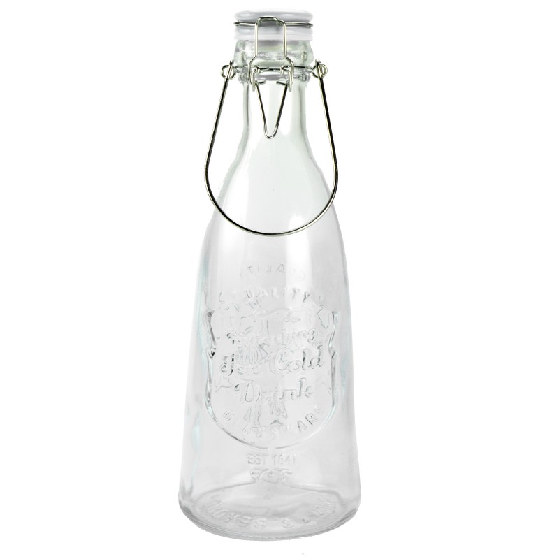 BOUTEILLE EN VERRE D'UN LITRE