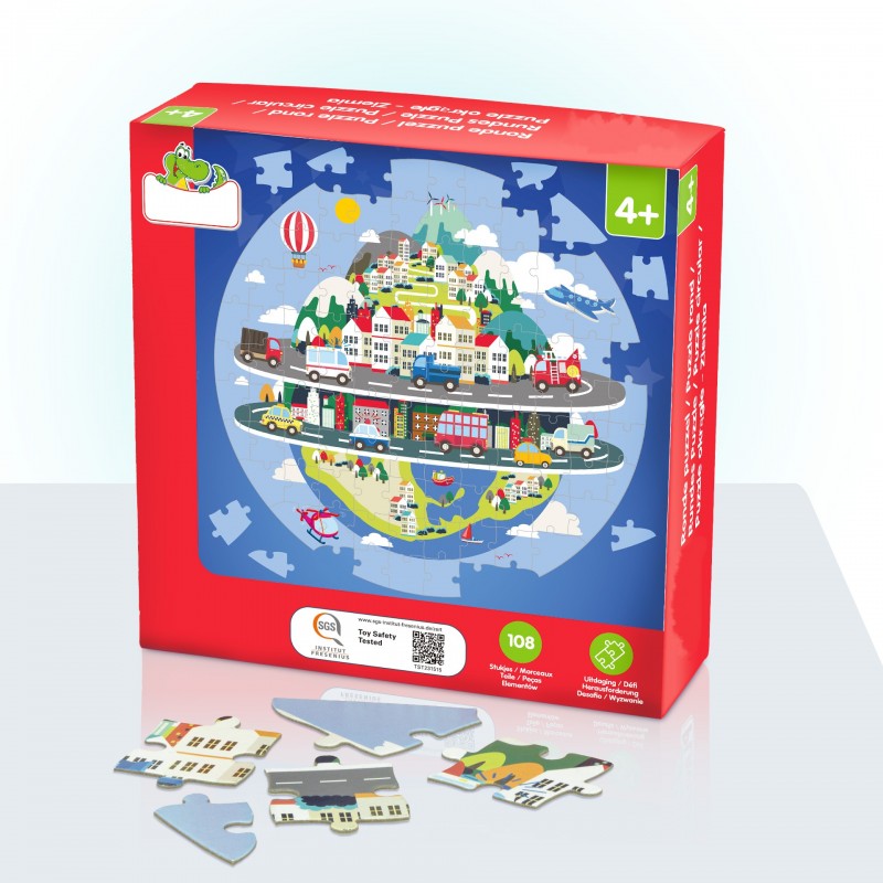 Sirkulær puslespill Toy tegninger - sortiment