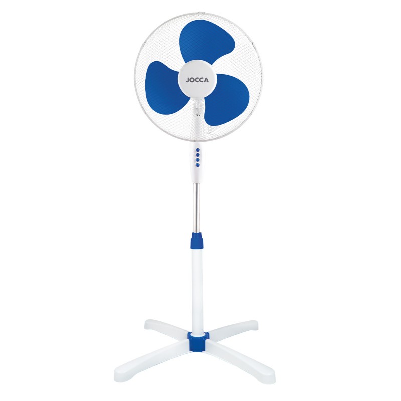 VENTILADOR JOCCA DE PIE BLANCO/AZUL O NEGRO