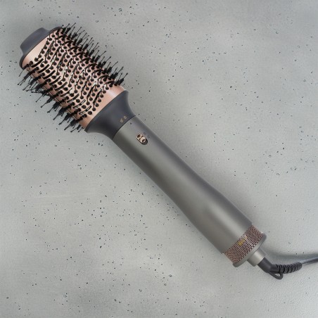 Escova secador de cabelo 4 em 1 com 3 cabeças intercambiáveis