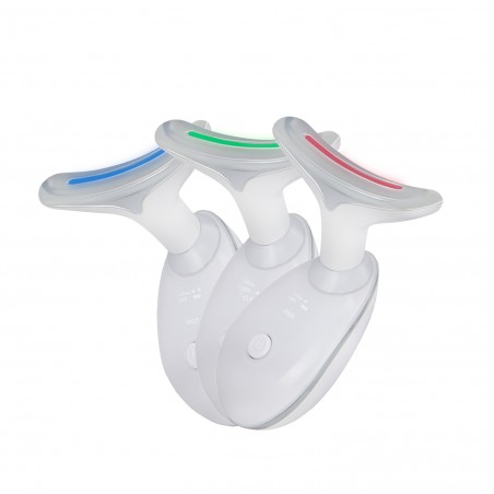 Nakke og ansigtsmassager med pulserende lys og 3 pleje tilstande
