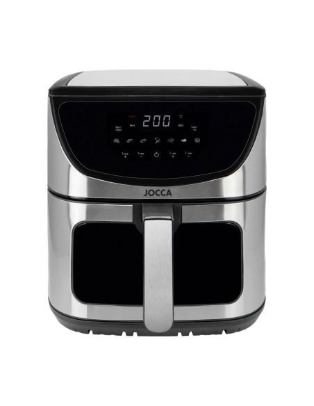 8L Air Fryer com janela - preto e prata