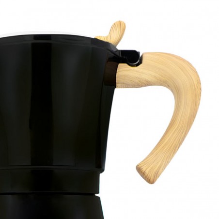 Bollitore per caffè italiano nero nero