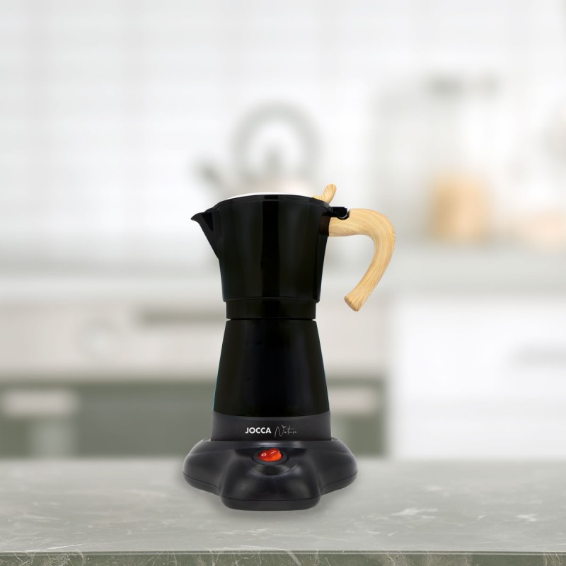 Bollitore per caffè italiano nero nero