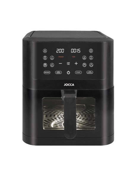 8L BLACK AIR FRYER WITH WINDOW