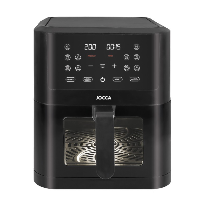 8l purificador de ar digital preto com janela