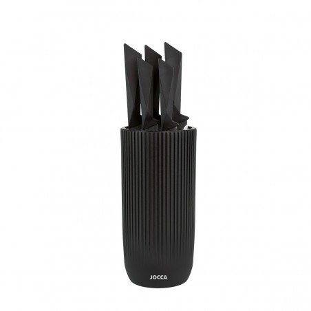 KNIFE BLOCK WITH 5 STAINLESS STEEL KNIVES