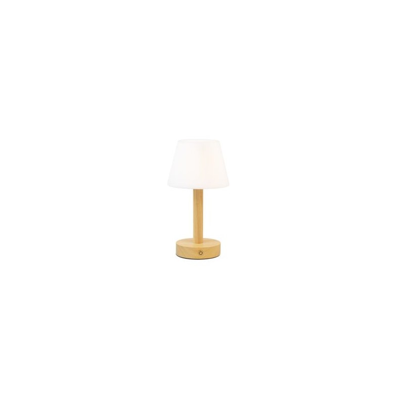 LED-bordlampe genopladelig mørkt træ 3 toner
