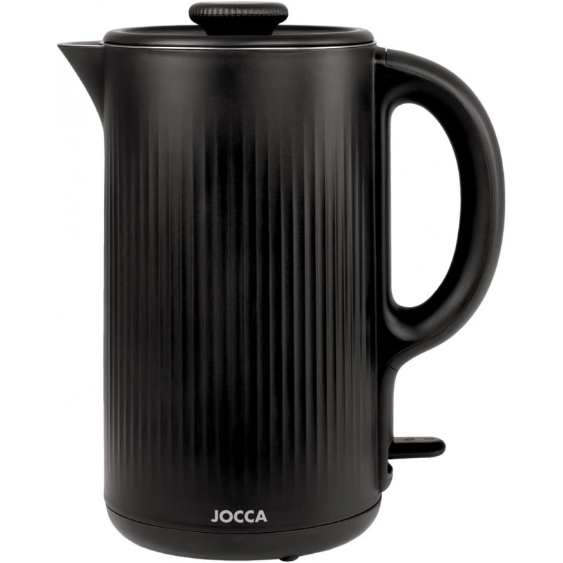 HERVIDOR ELÉCTRICO NEGRO 1,8L ACERO INOXIDABLE 1500W