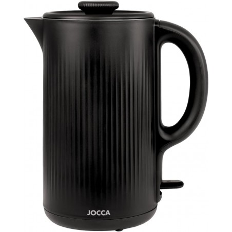 Bouilloire électrique noir 1.8L en acier inoxydable 1500W