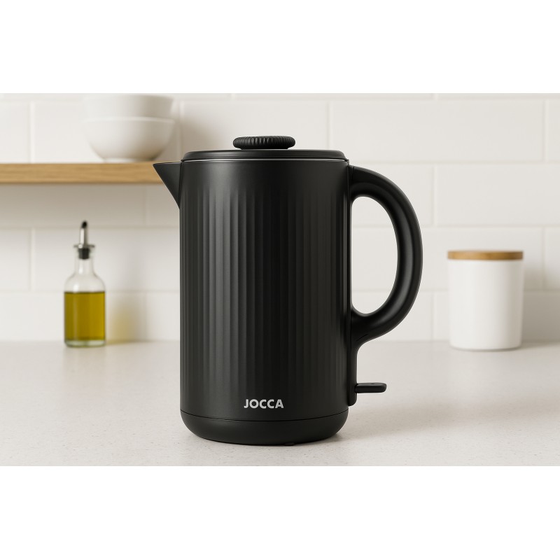 HERVIDOR ELÉCTRICO NEGRO 1,8L ACERO INOXIDABLE...