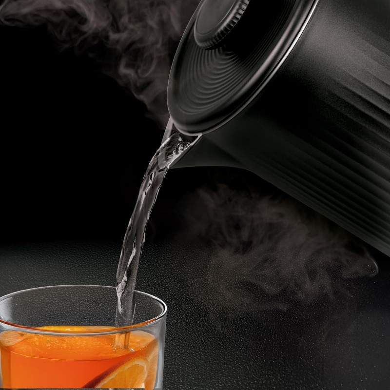Schwarzer elektrischer Wasserkocher 1.8l...