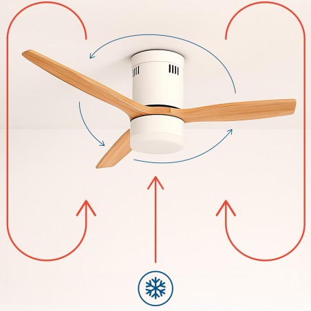 Deckenventilator mit Licht- und Sommerfunktion / Winter