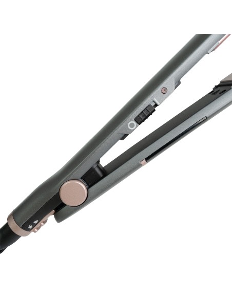 HAIR STRAIGHTENER WITH FLOATING CERAMIC PLATES AND HEAT RESISTANT COVER