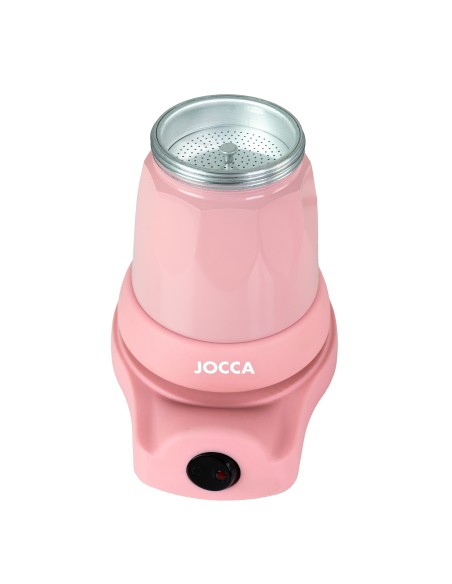 Roze elektrisch Italiaans koffiezetapparaat 6 kopjes met basis