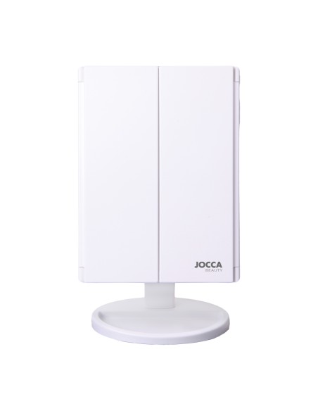 ESPEJO DE MAQUILLAJE PLEGABLE CON LUZ LED Y AUMENTO 1X/2X/3X