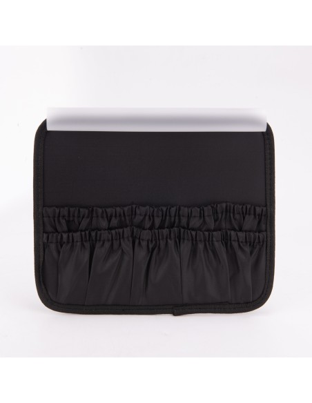 Makeup briefcase with rechargeable pink LED mirror