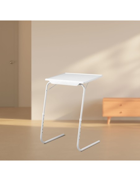 Witte verstelbare opvouwbare hulptafel met hoogte en instelbare hoek