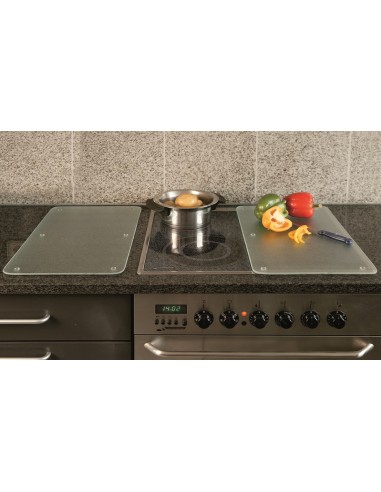 SET OF 2 TEMPERED GLASS COOKTOP PROTECTORS