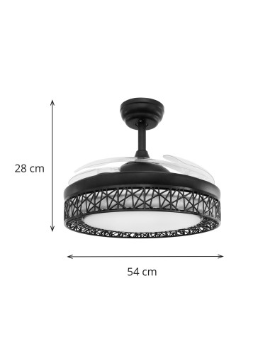 Stropni ventilator z lahkimi in zložljivimi...