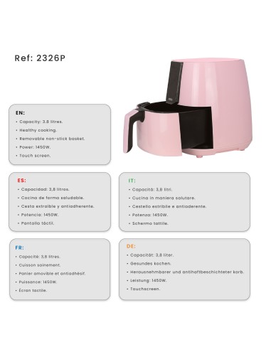 FRYER AIR ROSE 3.8L ROSE - Ligne sucrée