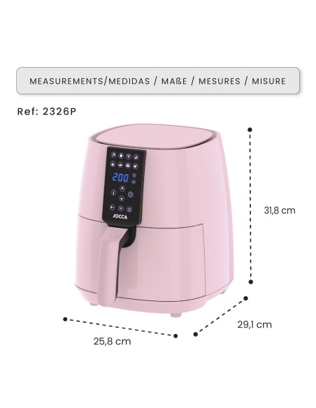 3.8L Rose Digital Air Fryer - Sweet Line