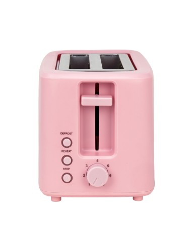 Rosa Toaster 2 Scheiben mit 7 Ebenen