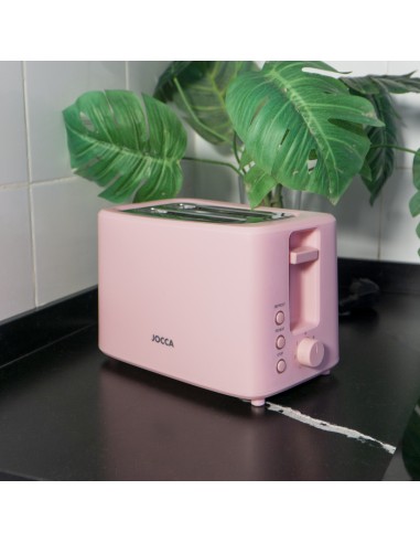 Rosa brødrister 2 skiver med 7 nivåer