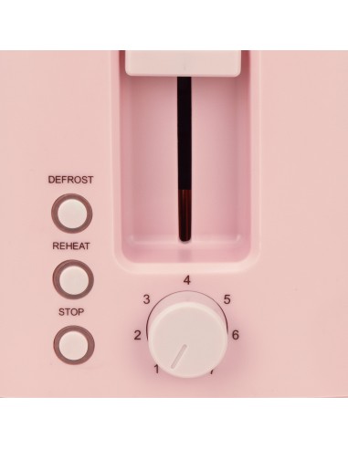 Tostapane rosa 2 fette con 7 livelli