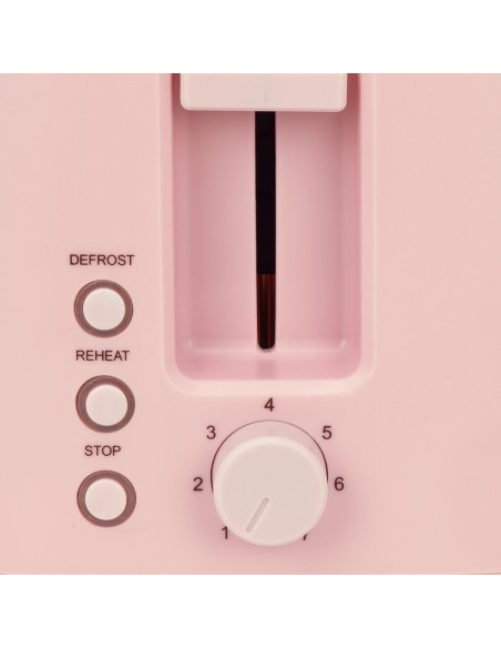 Rosa Toaster 2 Scheiben mit 7 Ebenen
