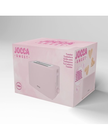 Rosa brødrister 2 skiver med 7 nivåer