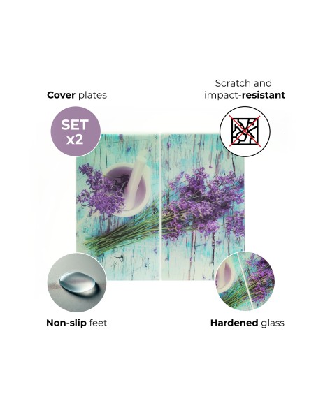 Sett med 2 dekker 52x30 cm Vitroceramics