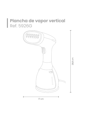 Stoom verticaal ijzer met verwijderbare...