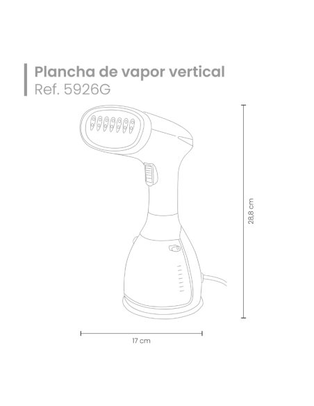 PLANCHA VERTICAL A VAPOR CON DEPÓSITO DESMONTABLE