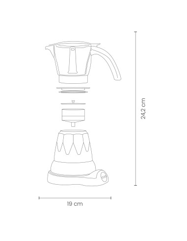 Electric Italian Coffee Maker 6 Mug