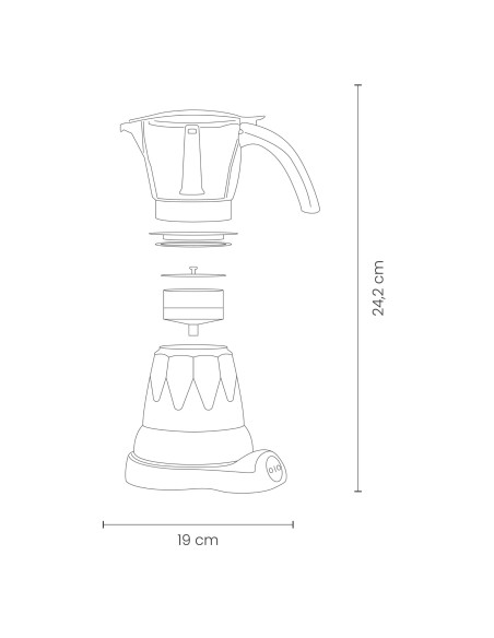 ELECTRIC ITALIAN COFFE MAKER 6 MUG